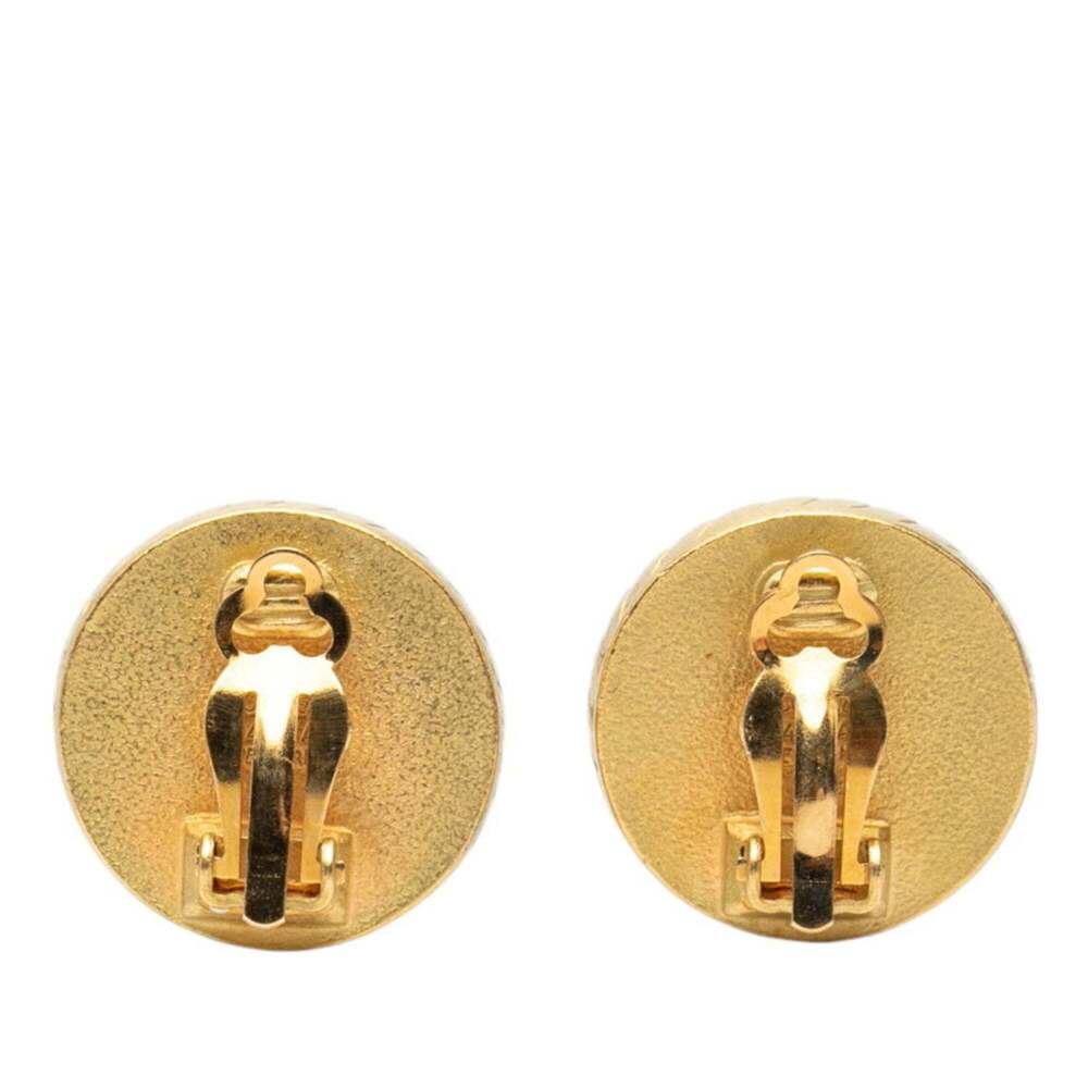 CHANEL Vintage Black Logo Earrings - Picture 2 of 4